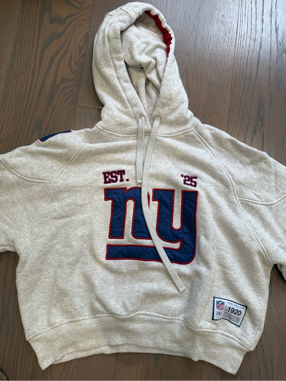 Zara x NFL New York Giants Cropped Hoodie